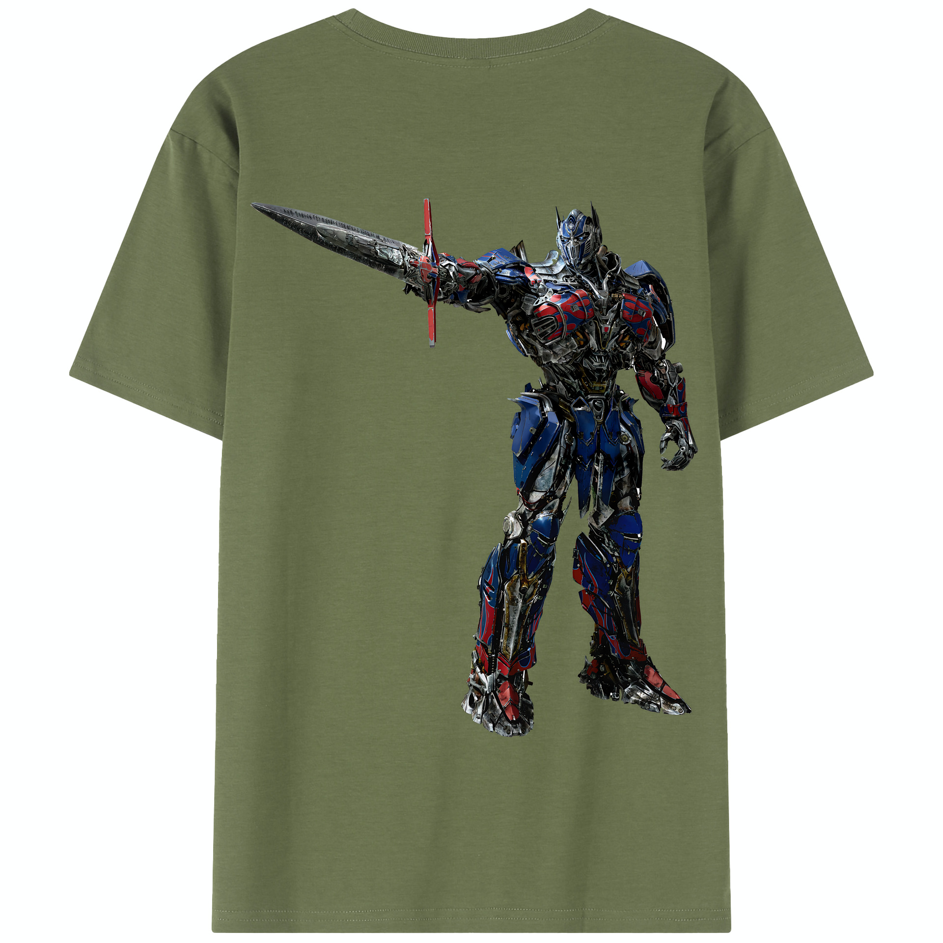 （画像用） Transformers トランスフォーマー 綿100％半袖Tシャツ（背面プリント）